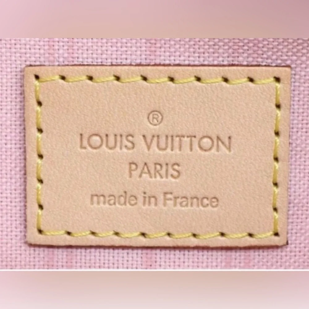 Authentic NEW Louis Vuitton Neverfull GM damier ebene pink ballerina lining